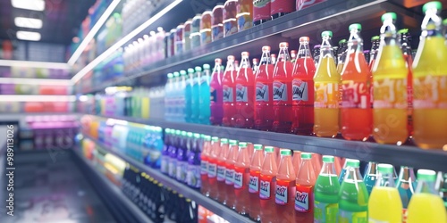 Soda can arrangement ideas, Soft drink section design, Beverage display shelving systems, Soda fridge organization tips 