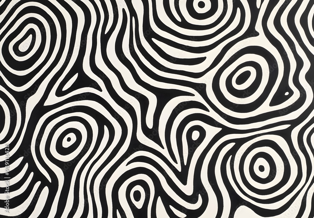 Abstract Black And White Aboriginal Art Pattern Abstract Black And White Aboriginal Art Pattern