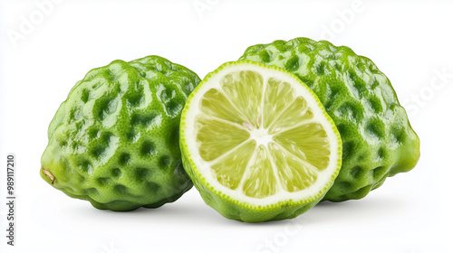 Bergamot isolated on white background. photo