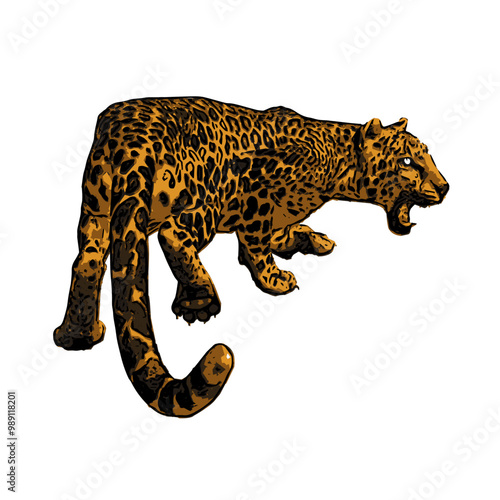 Cheetah jaguar panther wild cat vektor ilustration isolated design 