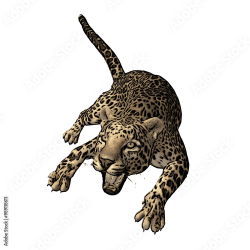 Cheetah jaguar panther wild cat vektor ilustration isolated design  photo