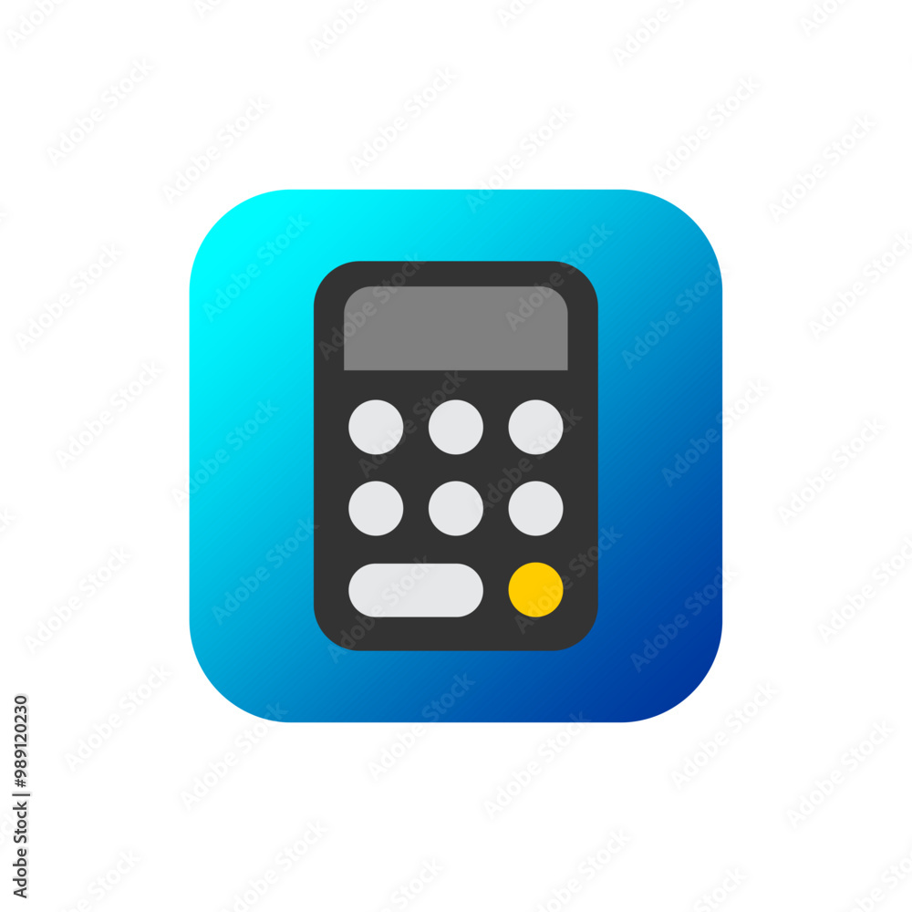 calculator icon on square button calculator icon on square button