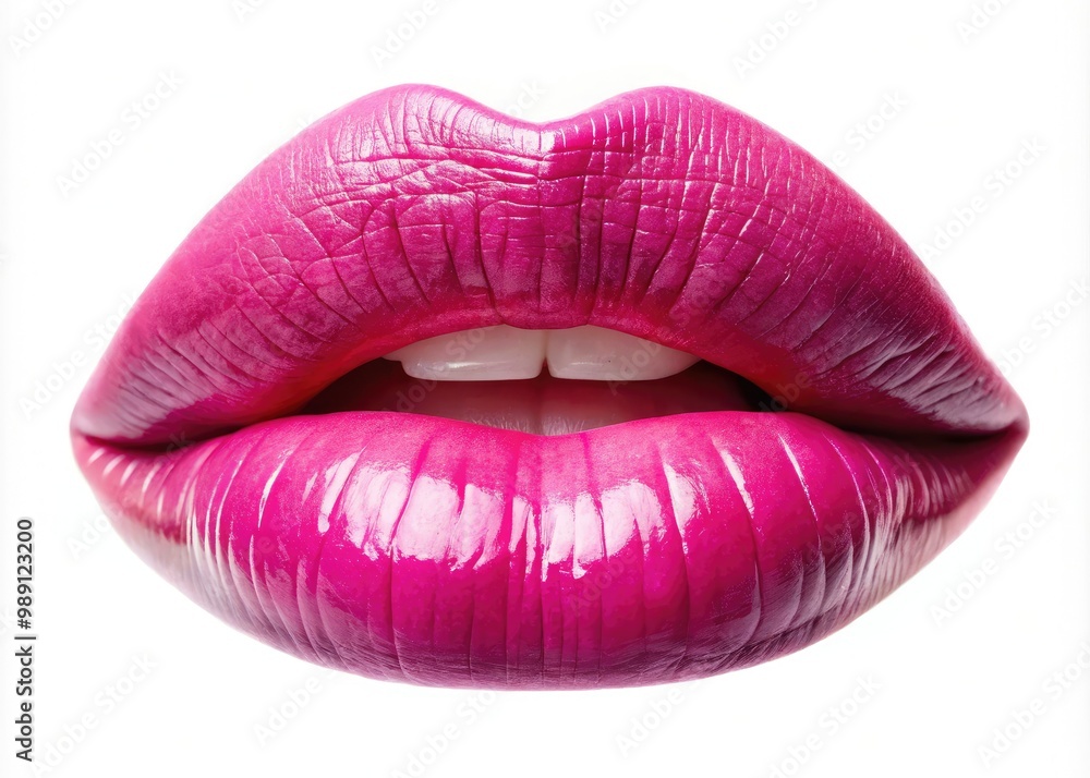 A pair of plump, pink, and inviting lips with a subtle shine, perfectly shaped and parted, isolated on a clean white background for easy editing. A pair of plump, pink, and inviting lips with a subtle shine, perfectly shaped and parted, isolated on a clean white background for easy editing.