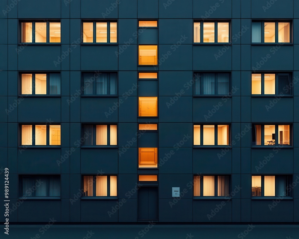 Hospital building at night, illuminated windows, calm atmosphere, hospital at night, healthcare facility Hospital building at night, illuminated windows, calm atmosphere, hospital at night, healthcare facility