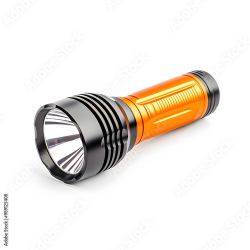 Macro Shot of a Detailed Flashlight for Electrical Repairs