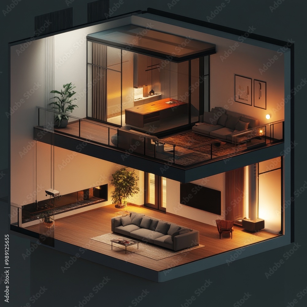 Optimized Spatial Layout for Interior Design Stock Photo | Adobe Stock