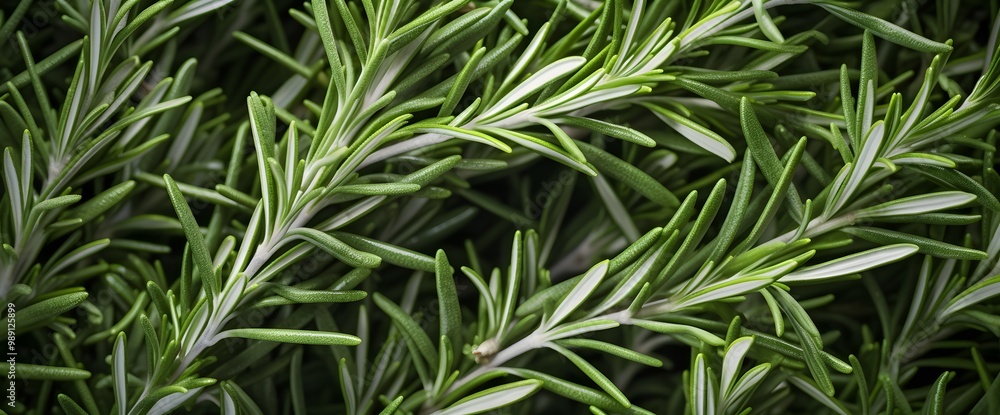 Fresh Rosemary Leaves Close-Up Texture Fresh Rosemary Leaves Close-Up Texture