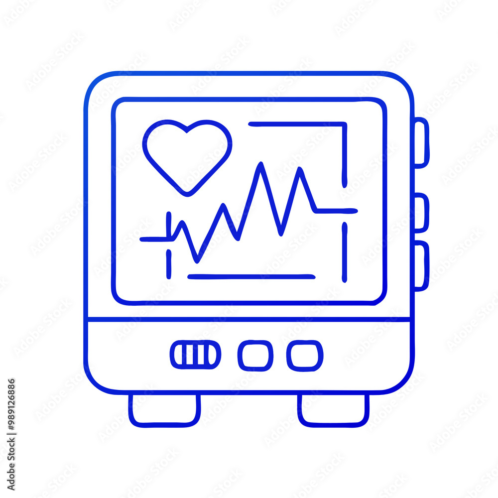 Flat design heart rate symbol for healthcare, fitness, and well-being Flat design heart rate symbol for healthcare, fitness, and well-being