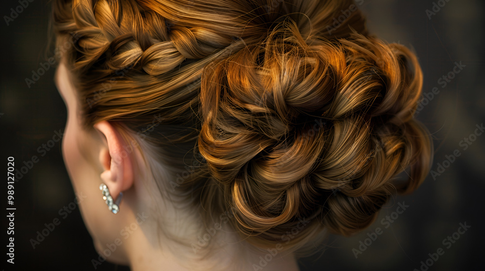 Naklejka premium closeup of formal hairsyle