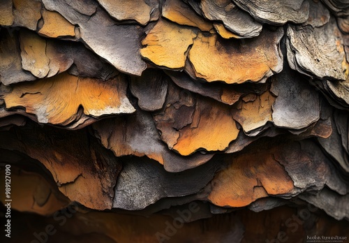 Close-Up of Redwood Bark Texture in California