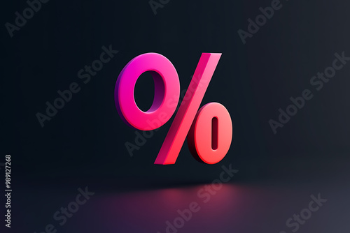 A percent icon is typically represented in a clean, minimalistic design. 