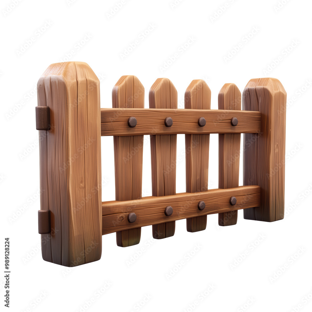 Wooden fence, isolated on a white background, ideal for design projects. transparent background Wooden fence, isolated on a white background, ideal for design projects. transparent background