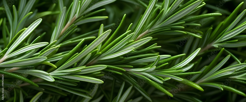 Close-Up Fresh Rosemary Leaves Texture Close-Up Fresh Rosemary Leaves Texture