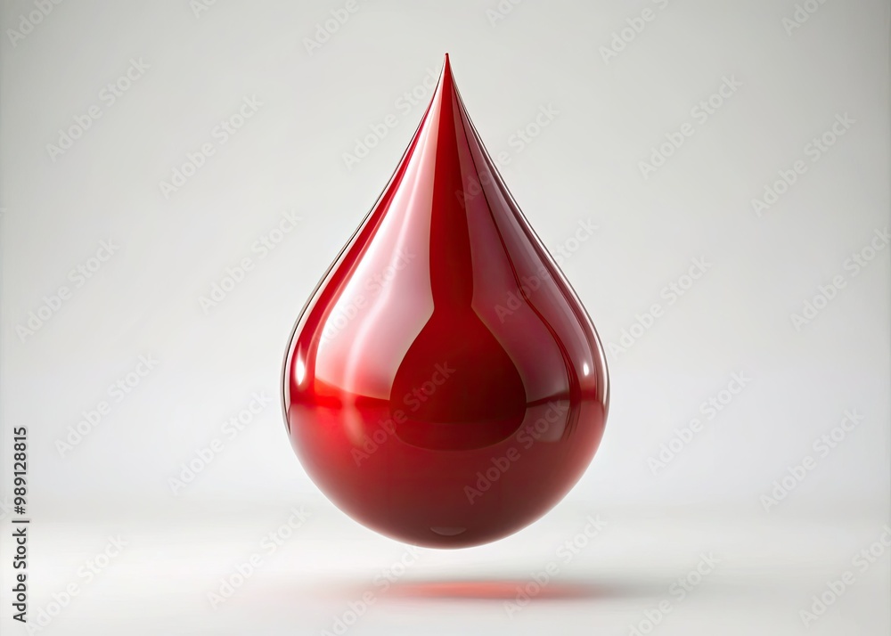 A single, crimson-red blood drop suspended in mid-air, glistening with subtle highlights, against a clean white background, conveying a sense of precision and medical analysis. A single, crimson-red blood drop suspended in mid-air, glistening with subtle highlights, against a clean white background, conveying a sense of precision and medical analysis.