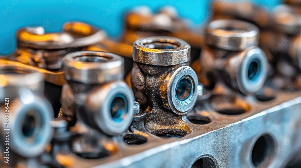 Close-Up of Engine Components with Detailed Texture Close-Up of Engine Components with Detailed Texture