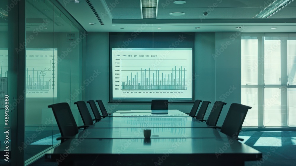 Meeting Room with Projected Chart Meeting Room with Projected Chart