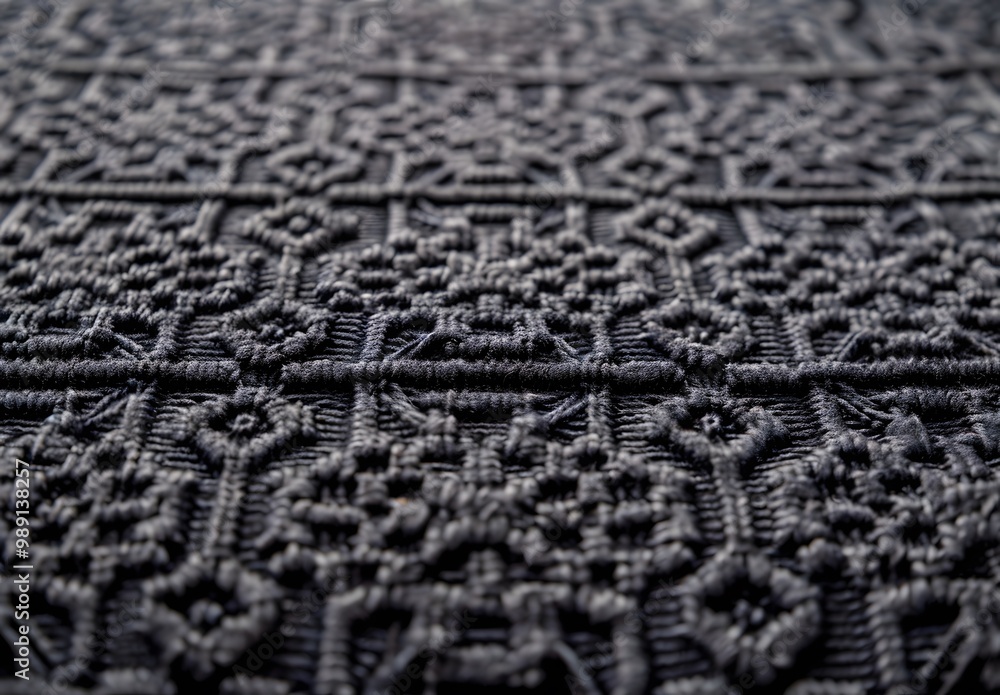 Intricate Chinese-Inspired Knitted Fabric Texture Intricate Chinese-Inspired Knitted Fabric Texture