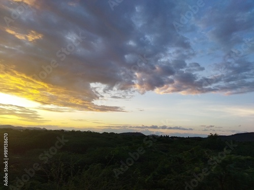 sunset in the mountains