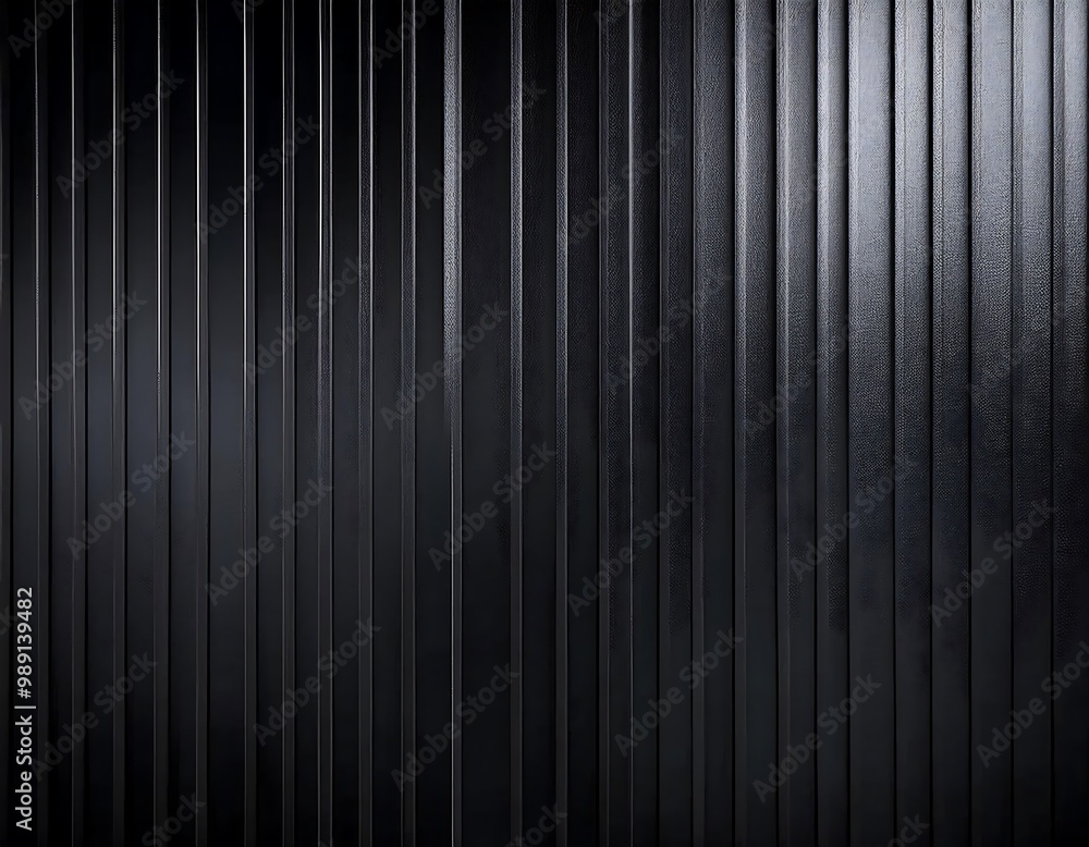 Obraz premium Metallic black texture. Steel sheet roof background. Iron corrugated background.