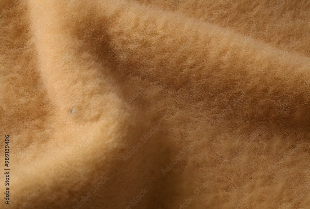 Fototapeta premium Close-Up Brown Wool Felt Fabric Texture