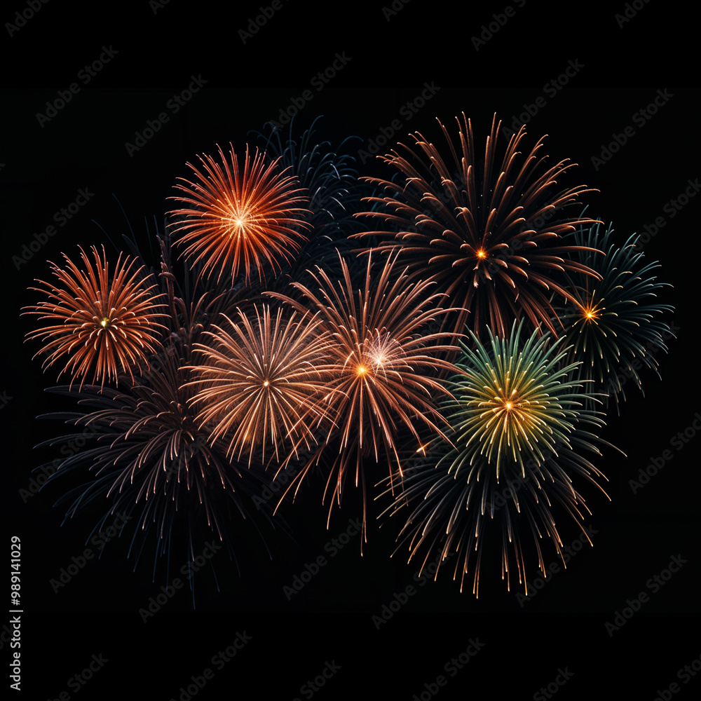 Rocket Fireworks Against Black Background Rocket Fireworks Against Black Background