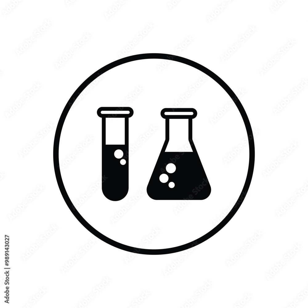 laboratory glass chemical test icon laboratory glass chemical test icon