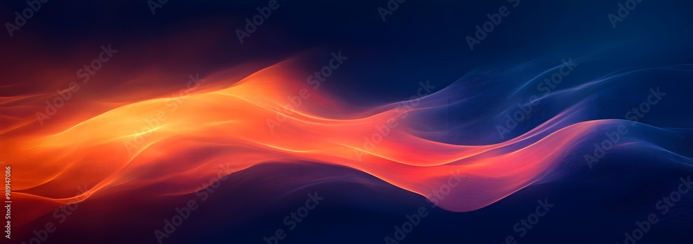 Abstract Blue And Orange Gradient Waves Abstract Blue And Orange Gradient Waves
