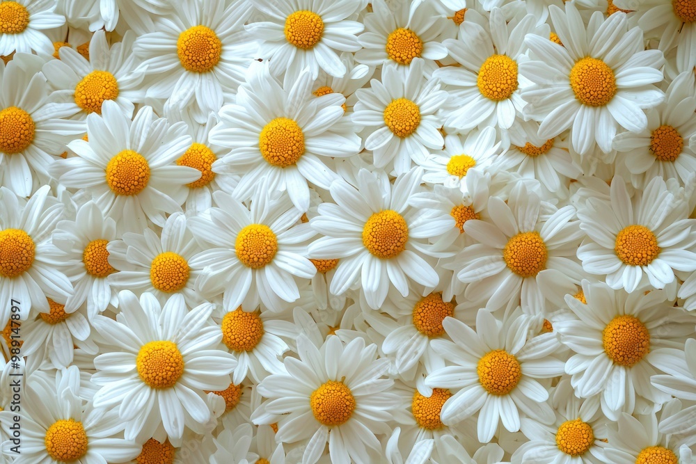 Close-up of White Daisies with Yellow Centers Close-up of White Daisies with Yellow Centers