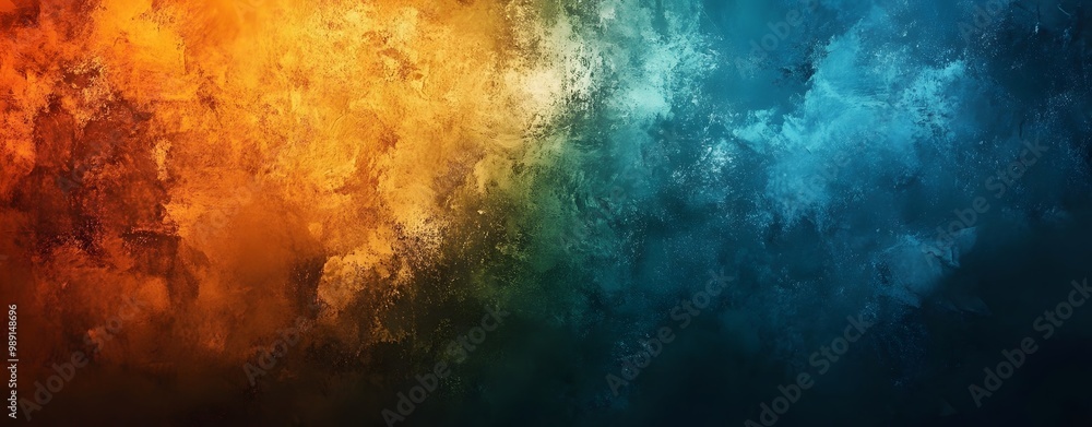 Abstract Gradient Background with Green Orange Blue Abstract Gradient Background with Green Orange Blue
