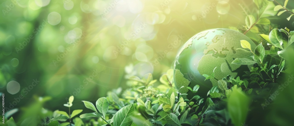 A vibrant image of a green globe toy on a branch, textured with leaf patterns, set against a sunny yellow backdrop. A vibrant image of a green globe toy on a branch, textured with leaf patterns, set against a sunny yellow backdrop.