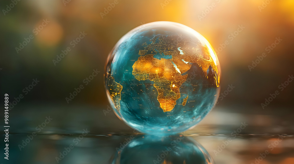 Our World: A Glowing Sphere Reflecting in the Water Our World: A Glowing Sphere Reflecting in the Water