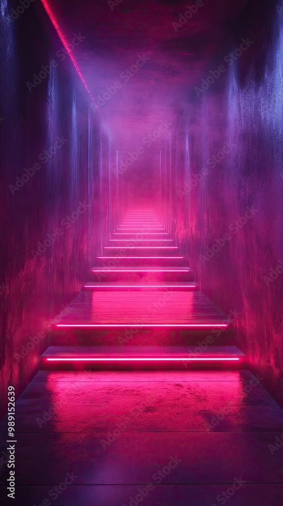 Horizontal laser grid moving up and down, neon red and violet. Horizontal laser grid moving up and down, neon red and violet.