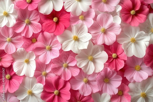 A Close-Up of Pink and White Flower Petals