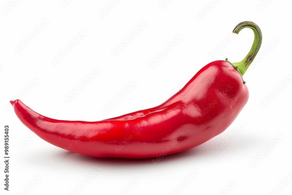 A fresh chili apple isolated on white A fresh chili apple isolated on white