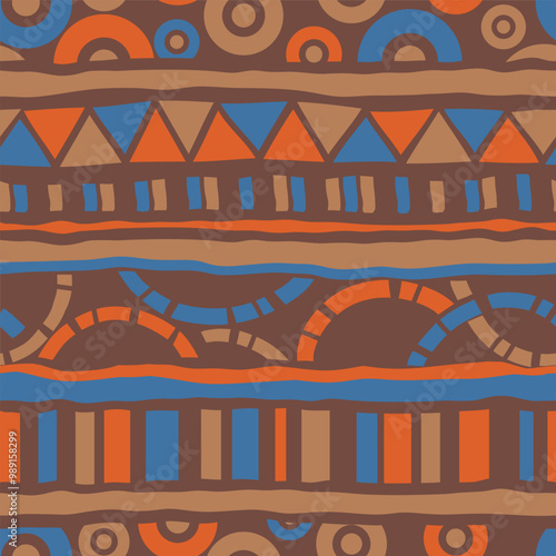 African print seamless pattern. Geometric pattern