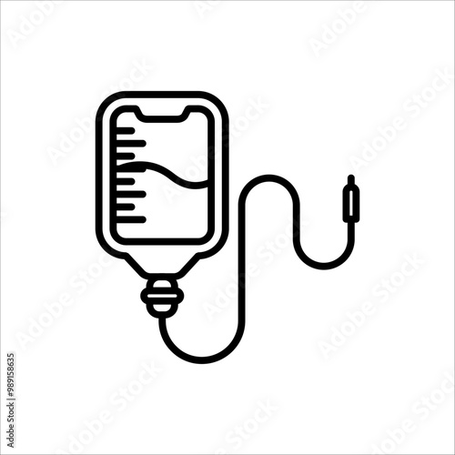 Bag Infusion Icon. Medical clinic healthcare treatment of patient symbol. Vector illustration on white background.