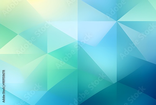 Abstract Geometric Blue Green Gradient Background