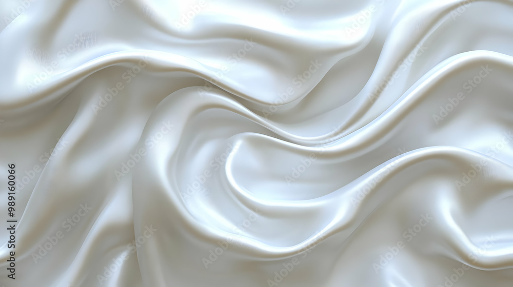 White Satin Fabric Draped Smoothly and Elegantly White Satin Fabric Draped Smoothly and Elegantly
