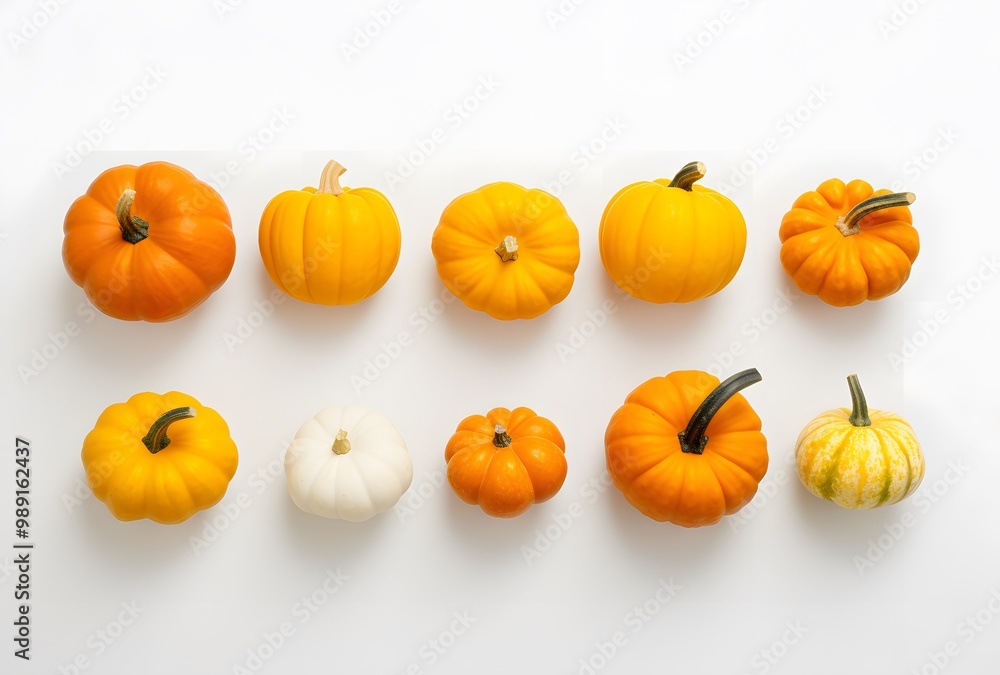 Autumnal Pumpkin Flat Lay - Minimalist Photography Autumnal Pumpkin Flat Lay - Minimalist Photography