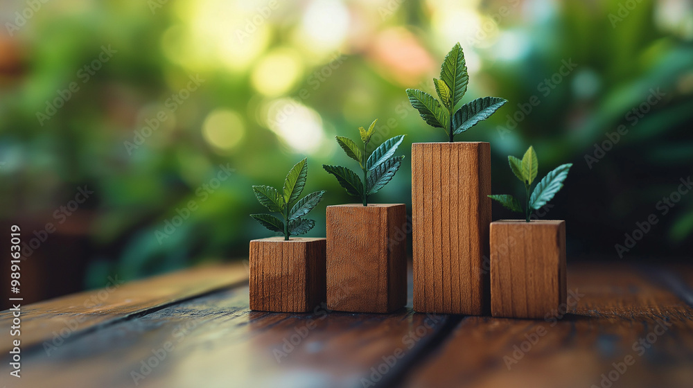 Financial business background. Planting trees on coins and wooden floors. Ideas for financial growth and investment. Financial business background. Planting trees on coins and wooden floors. Ideas for financial growth and investment.