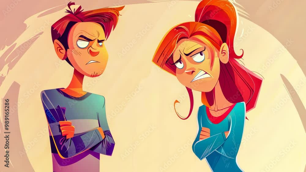 Young couple arguing showing frustration Young couple arguing showing frustration