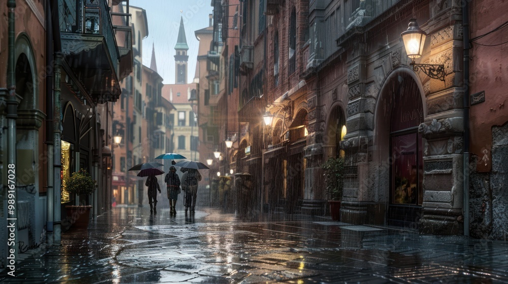 Fototapeta premium Rainy Day in the City