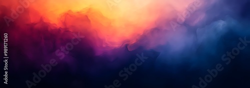 Impressionistic Gradient Background with Blue, Purple and Orange