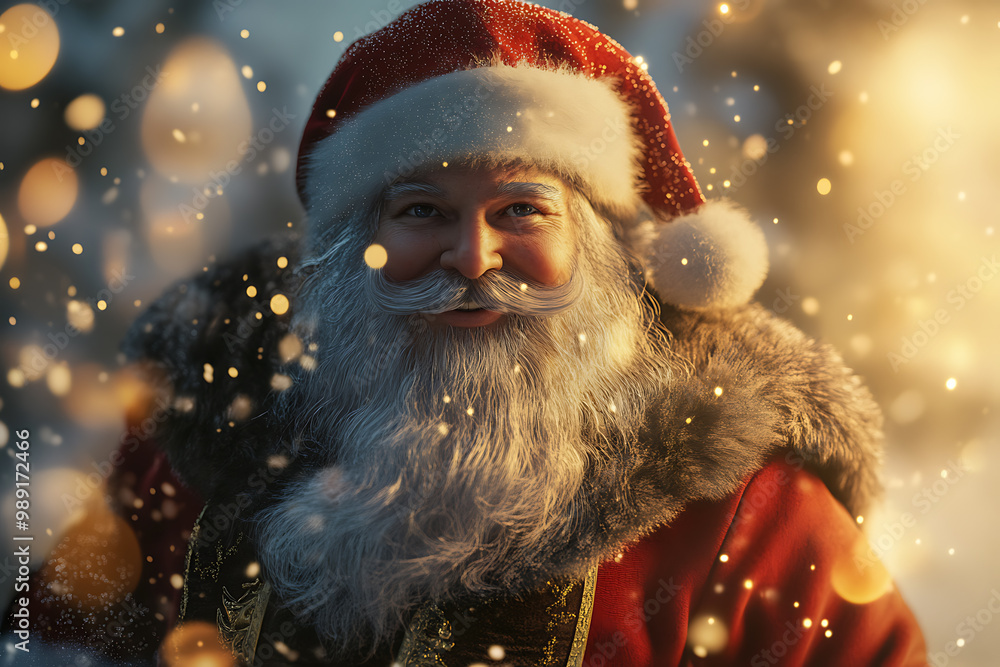 Festive characters such as Santa Claus capturing the magic and joy of the holiday season Festive characters such as Santa Claus capturing the magic and joy of the holiday season