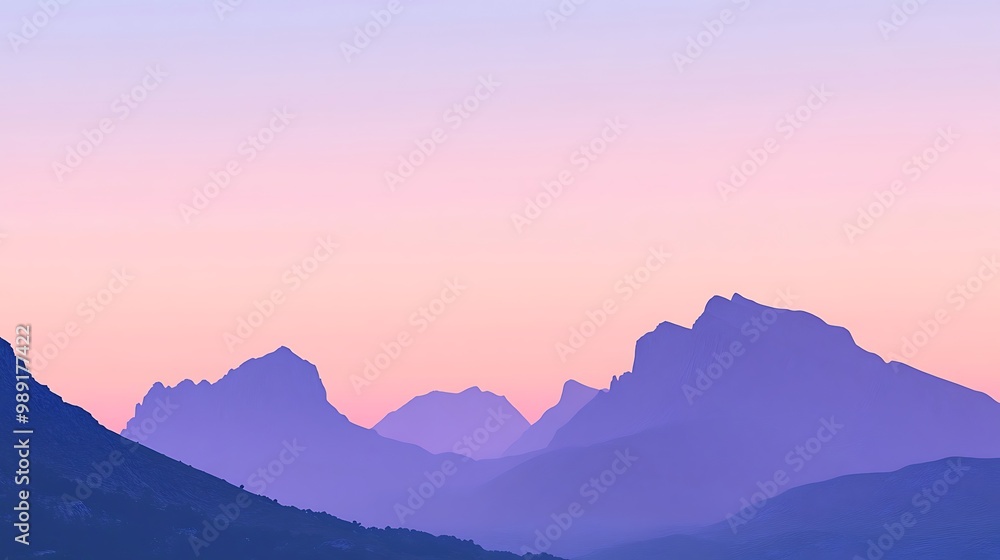 Obraz premium Misty Valley at Dawn: A Serene Landscape Awakening to Soft Light and Gentle Fog