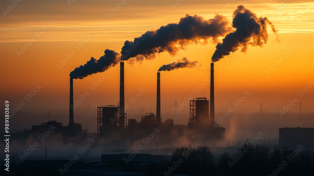 Conceptual Image of Environmental Change Clear Sky and Fumes Conceptual Image of Environmental Change Clear Sky and Fumes
