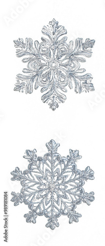 snowflakes as element on transparent background