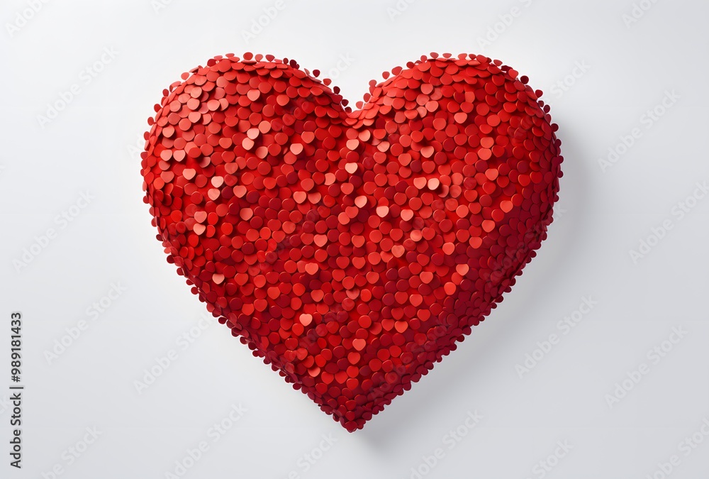 3D Red Heart Made Of Tiny Hearts 3D Red Heart Made Of Tiny Hearts