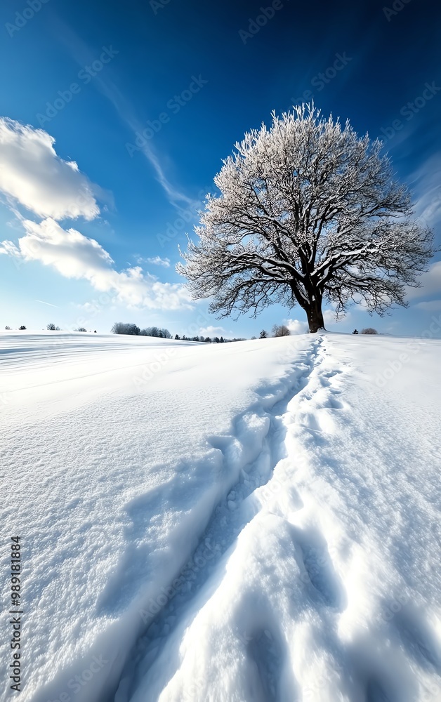 Snow-covered fields Snow-covered fields