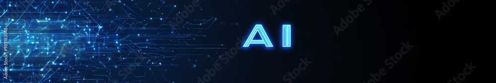 AI futuristic technology background vector. AI futuristic technology background vector.